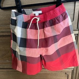 Boys size 10Y Burberry swim shorts
